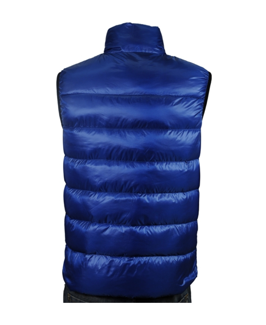 Ea7 Logo Details Vest Down Jacket In Blue
