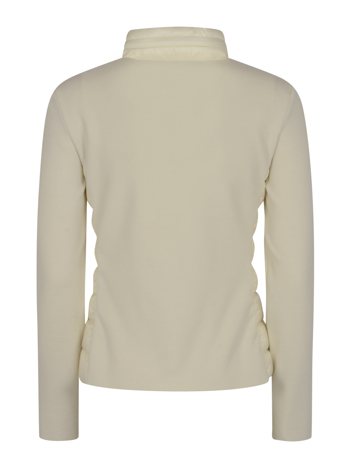 Moncler Turtleneck Cardigan Jacket With Zip Closure In Neutral