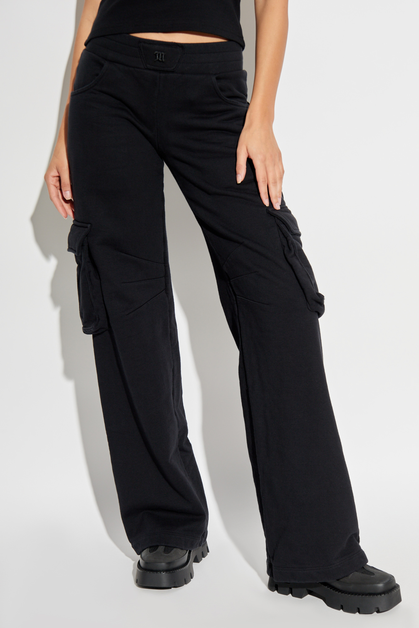 Misbhv Logo-embroidered Track Trousers In Black