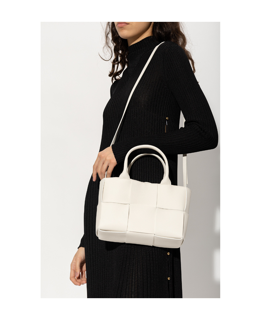 Bottega Veneta Arco Mini Shoulder Bag In White