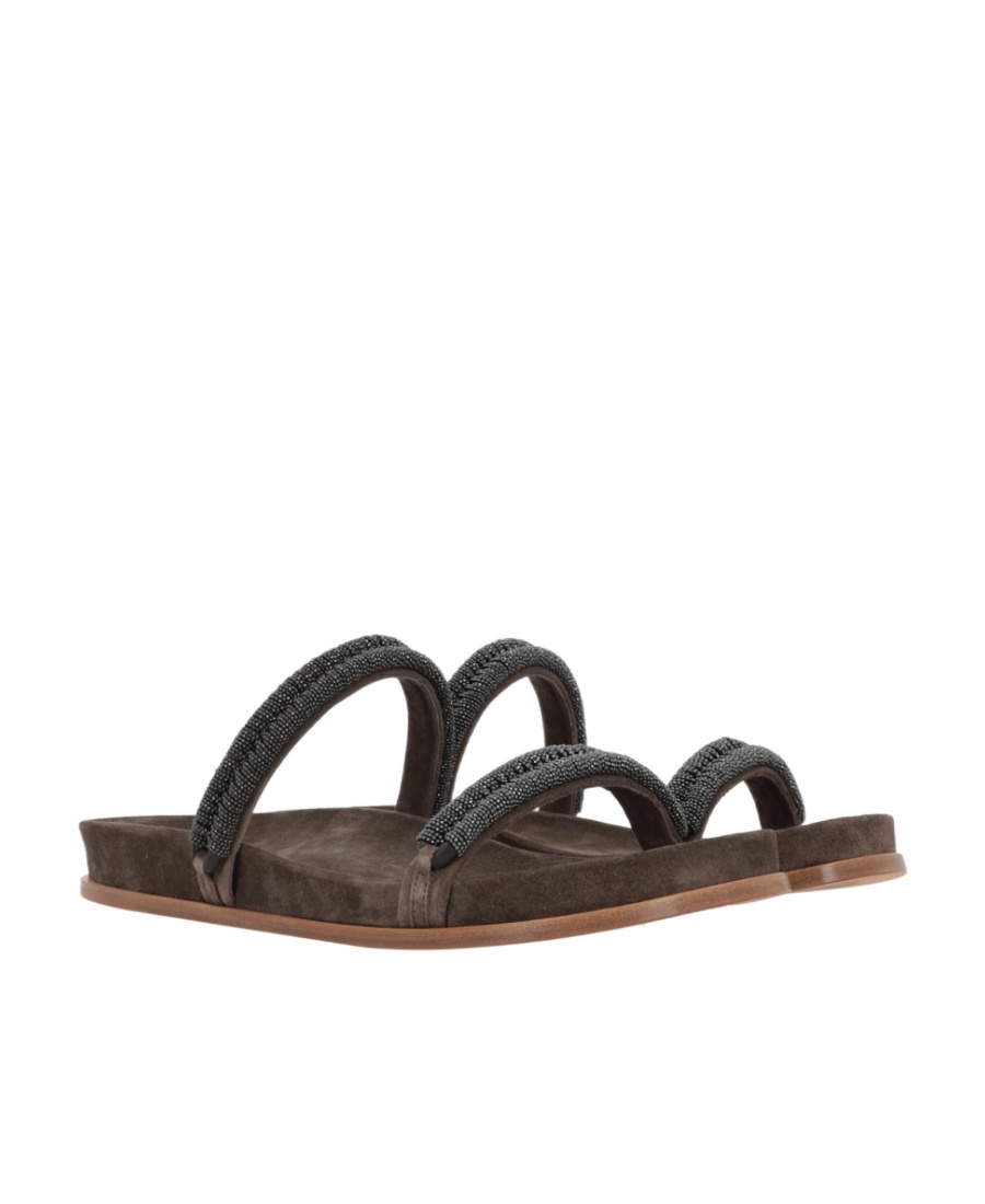 Brunello Cucinelli Women's Slides Precious In Brown