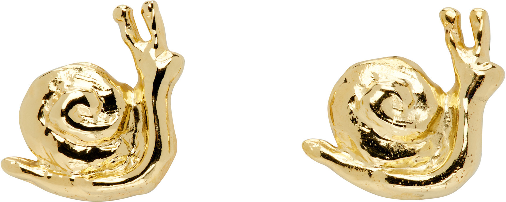 Chopova Lowena Snail Stud Earrings In Yellow