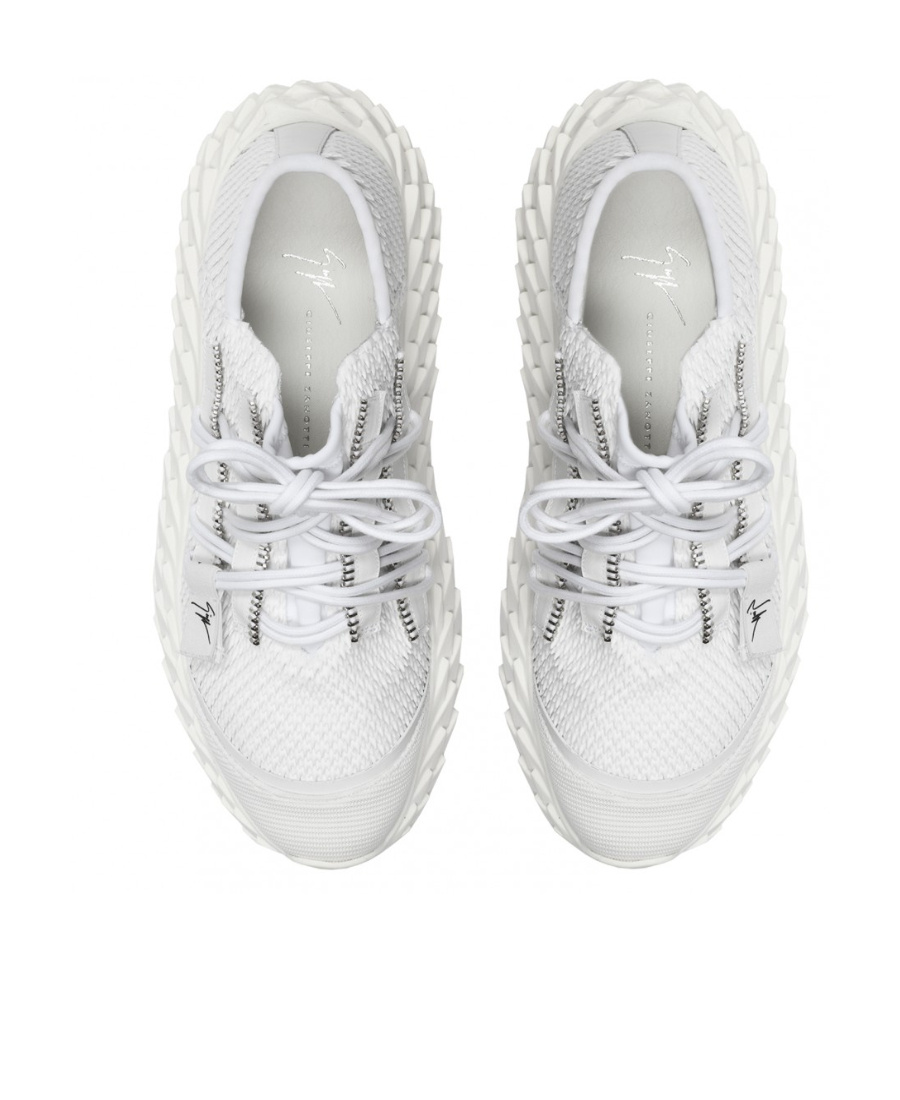 Shop Giuseppe Zanotti Tie Low-top Casual Sneakers In White