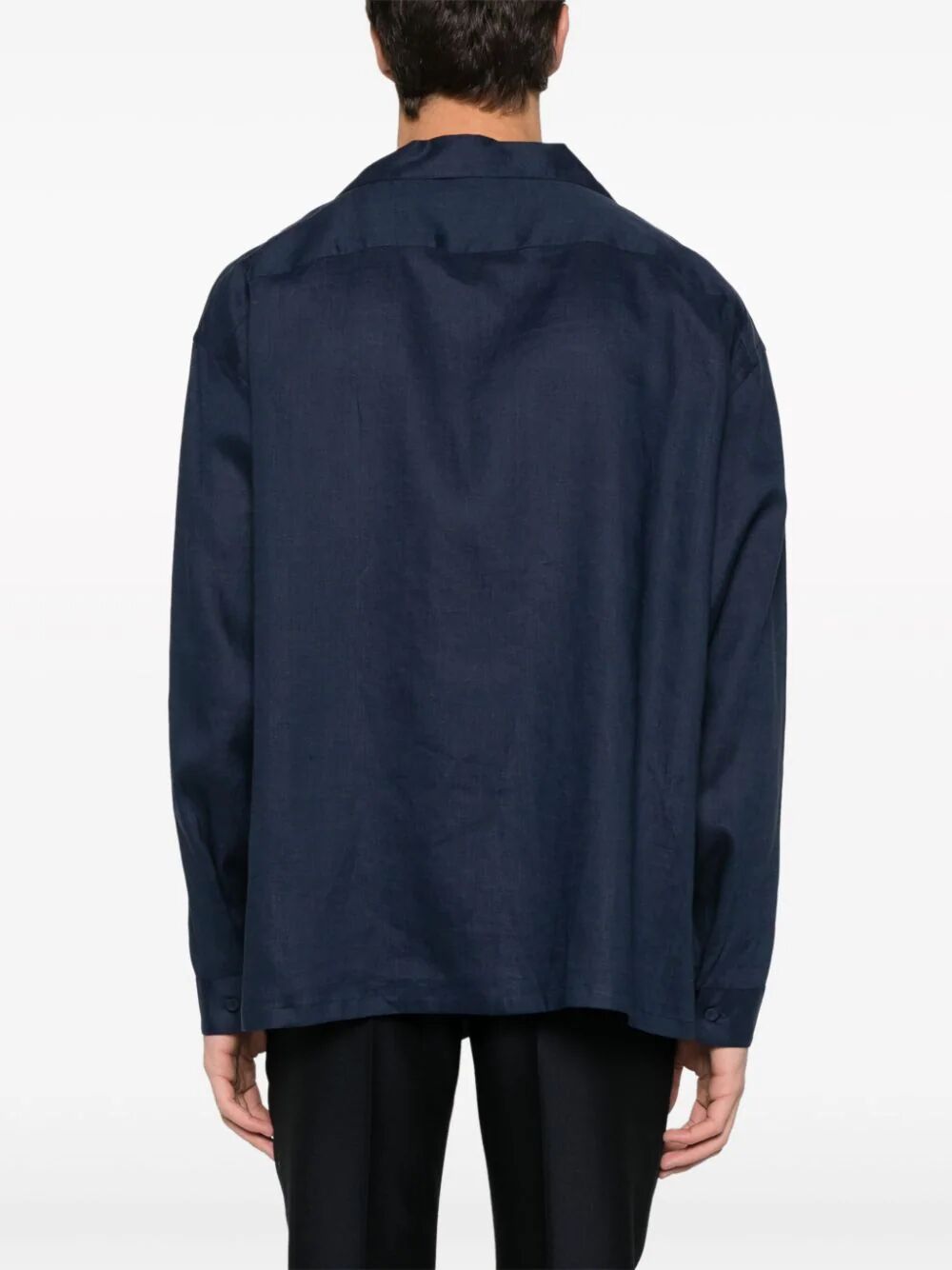 Prada Long-sleeved Shirt In Blue