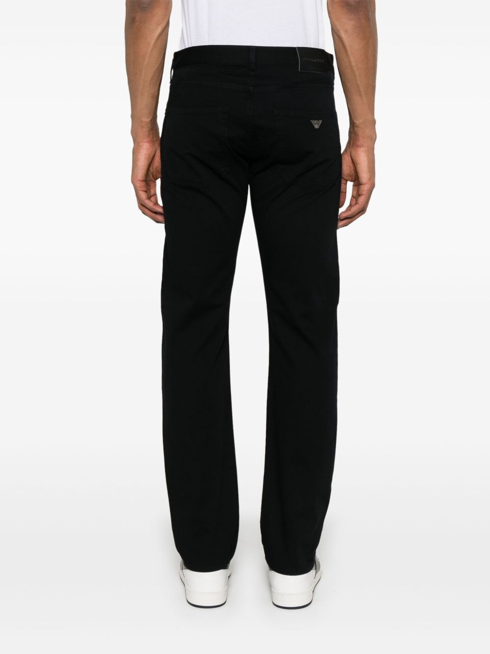 Emporio Armani Man Pants Black Size 31 Cotton, Elastane In Black