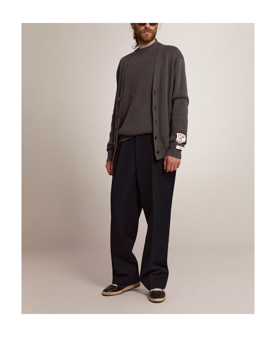 Golden Goose Cotton V-necked Cardigan In Black