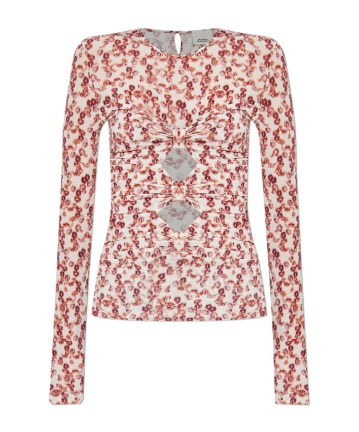 Isabel Marant Gladice Top Garnet In Pink