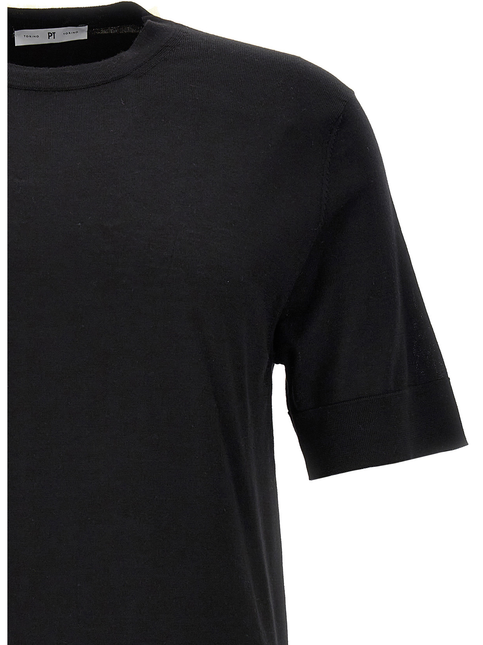 Pt Torino Logo T-shirt In Black