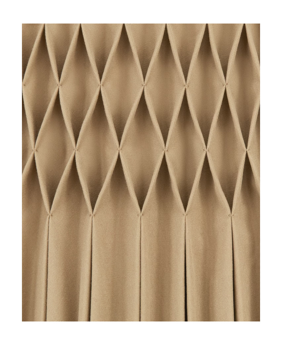 Dior Medium Length Pleated Skirt In Nude
