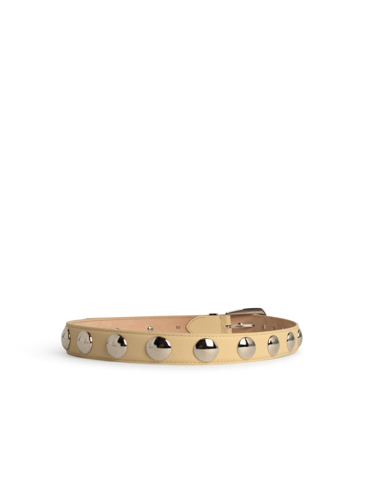 Khaite Benny Embellished Buckled Belt In Nude