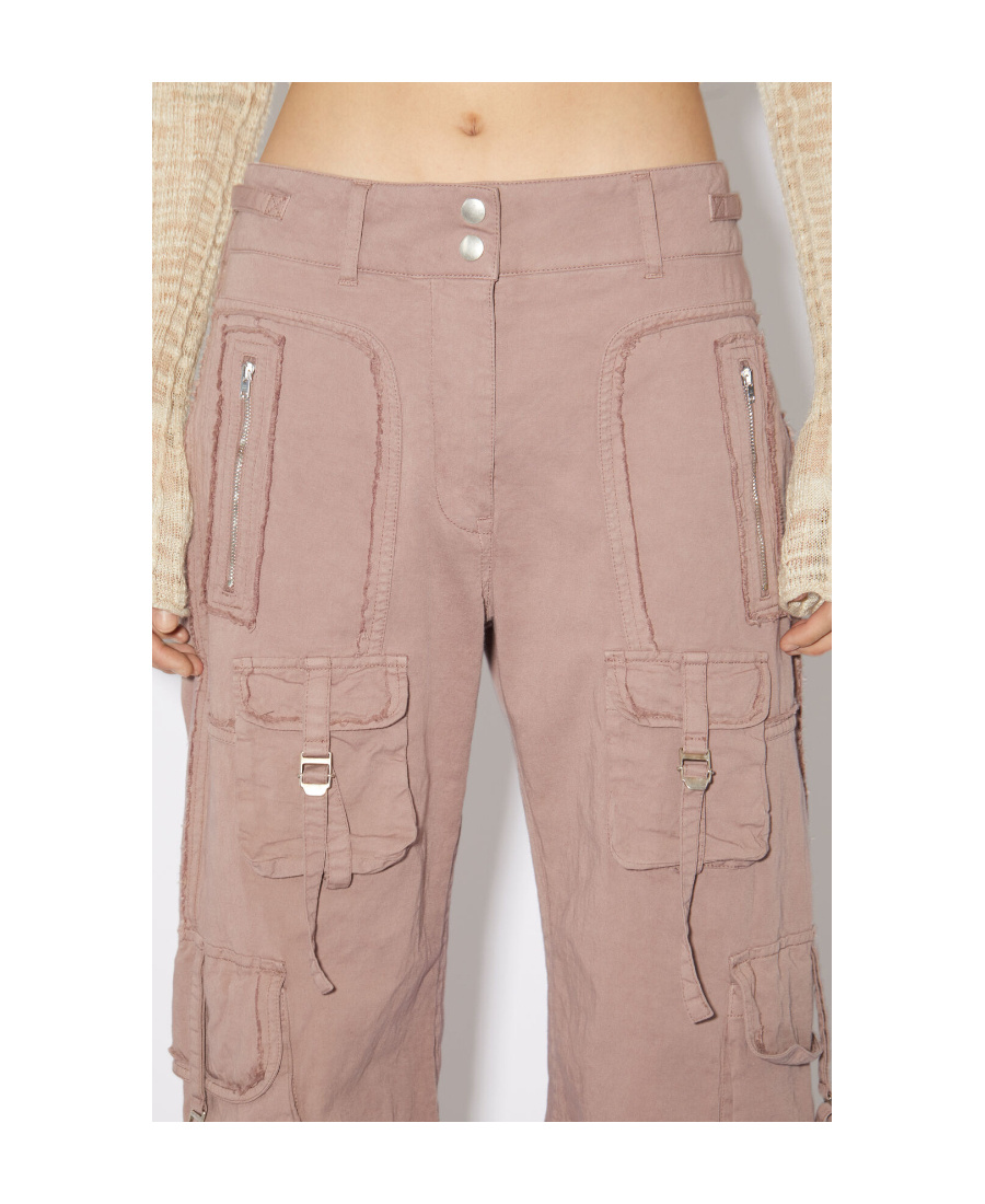 Acne Studios Wide-leg Cargo Trousers In Nude