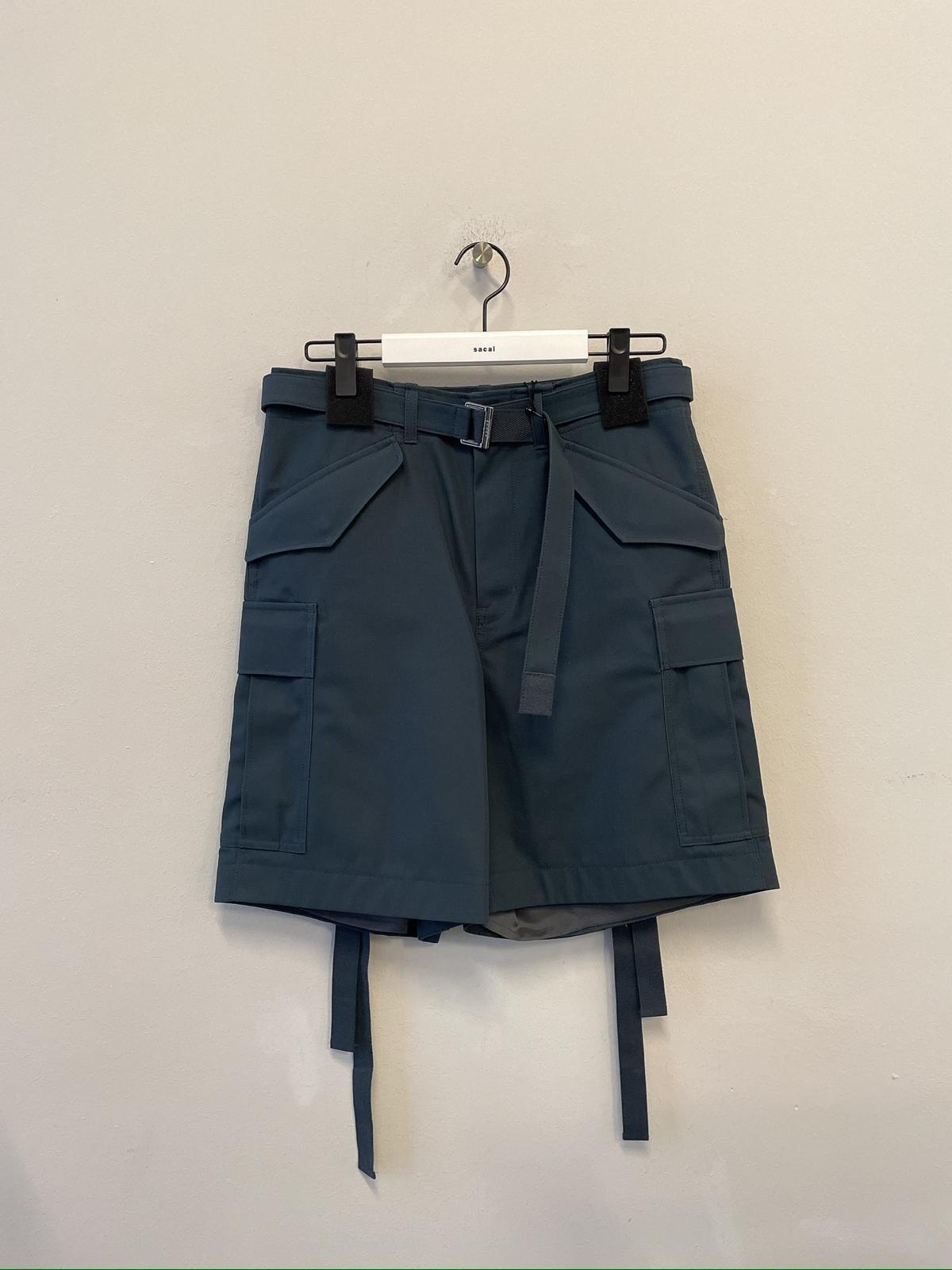 Sacai Laced Work Shorts In Black