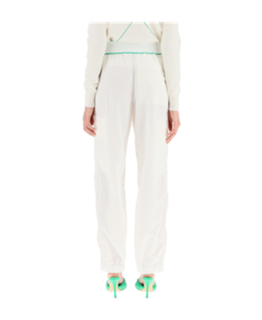 Bottega Veneta Nylon Pant With Contrast Trim And Pockets In White