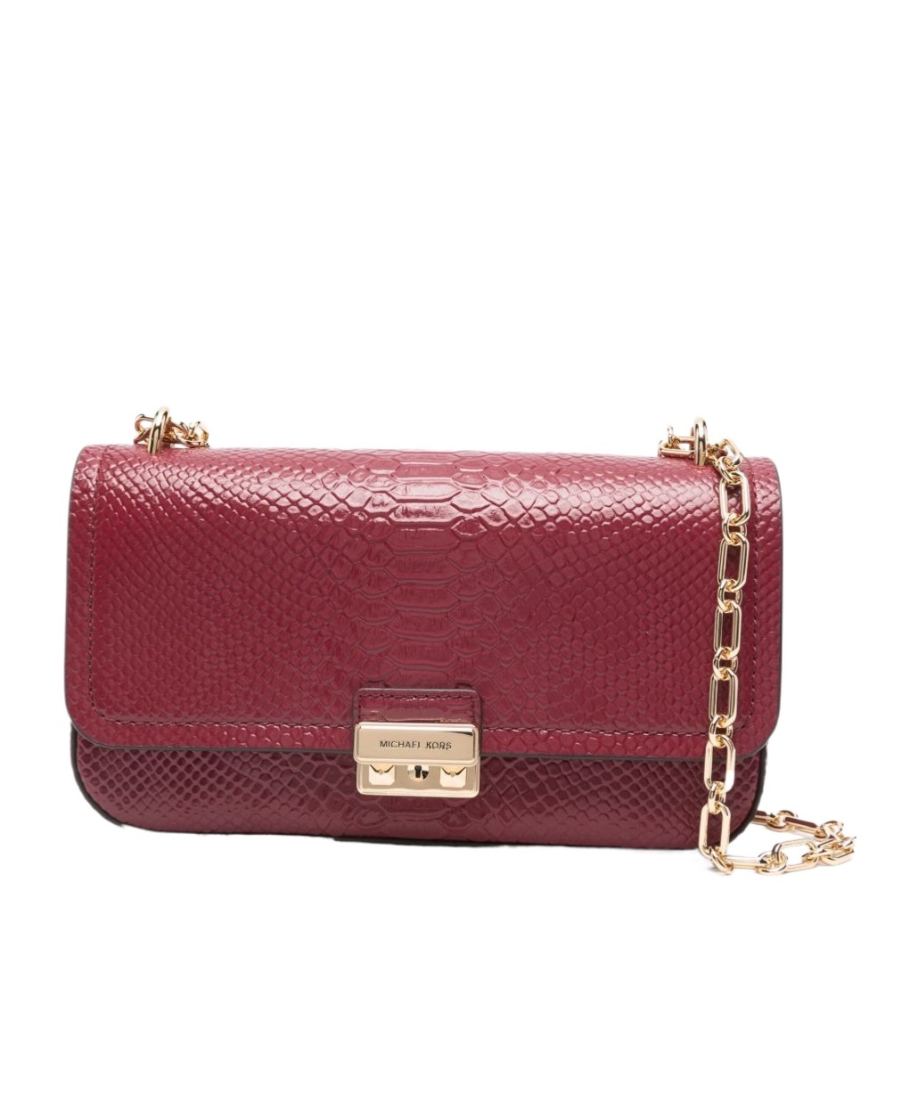 Michael Kors Large Tribeca Chain Shoulder Bag In Red