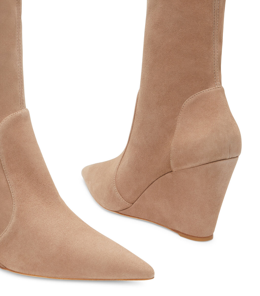 Stuart Weitzman 160mm Concealed-wedge Ankle Boots In Brown