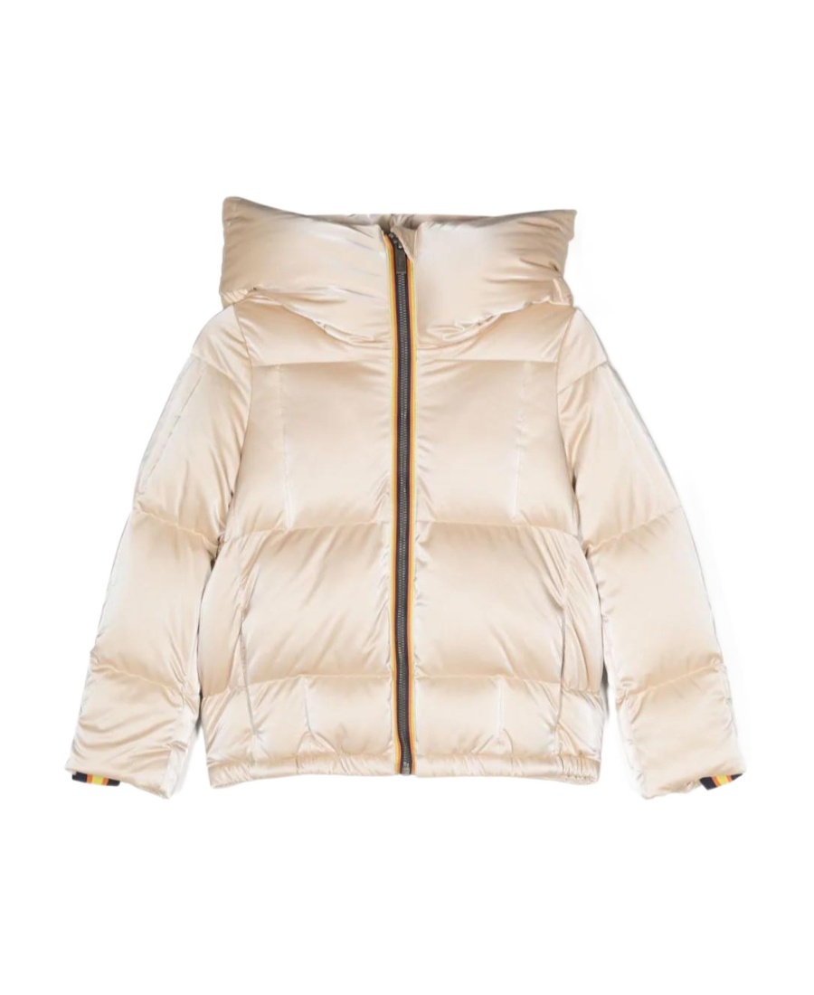 K-way Hooded Down Jacket In Nude