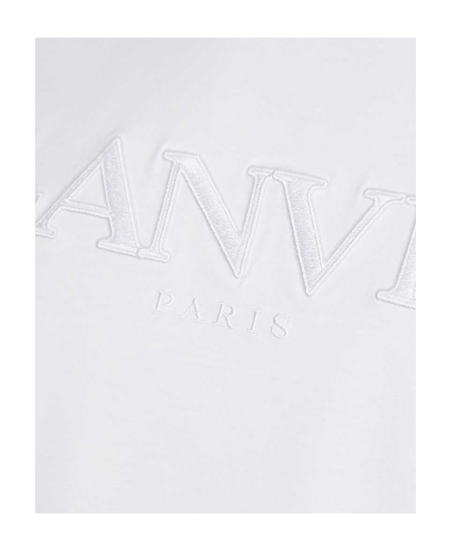 LANVIN LANVIN LOGO EMBROIDERED CREWNECK T-SHIRT