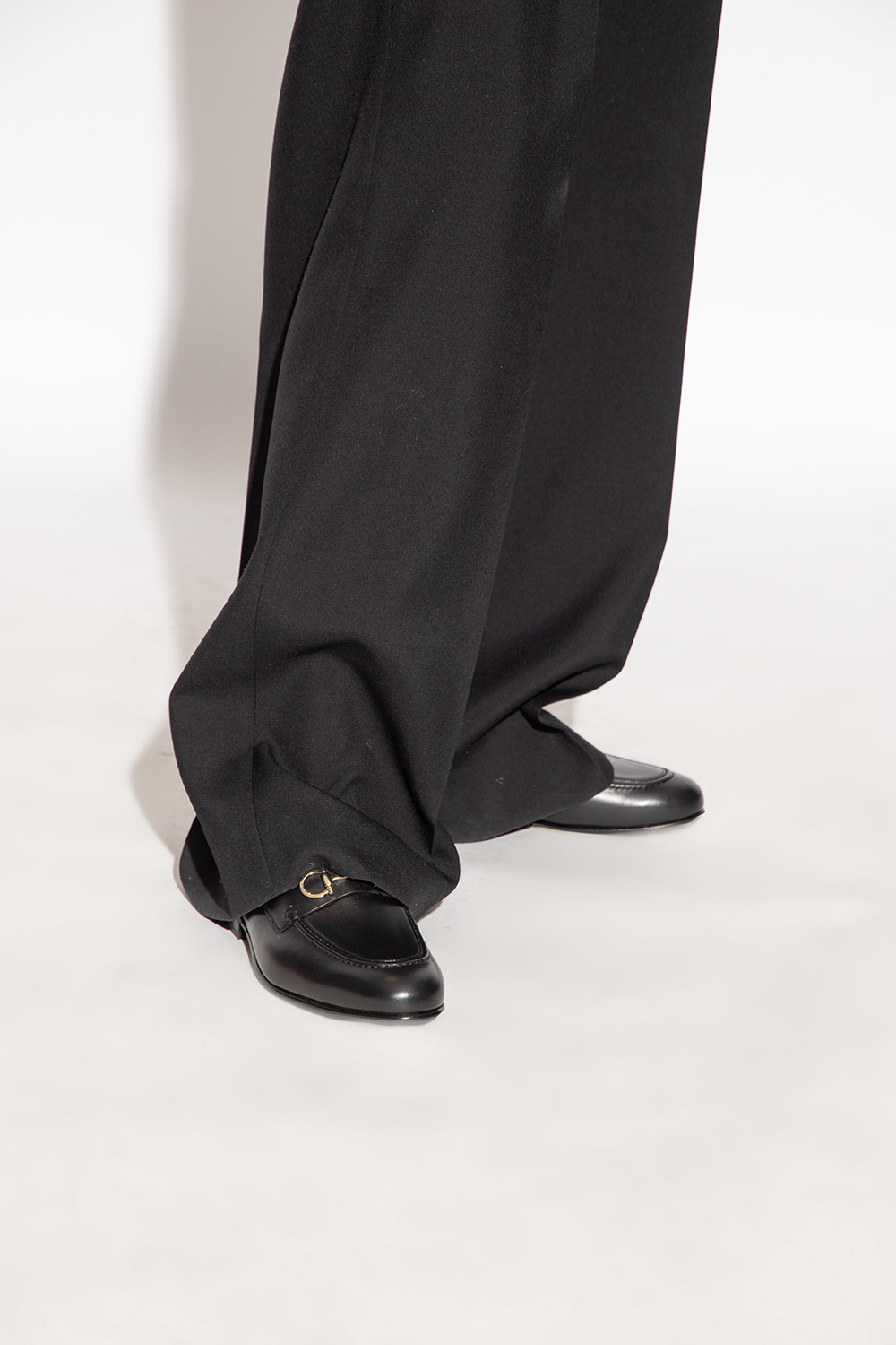 Ferragamo Women's Moccasin Mule Gancini In Black