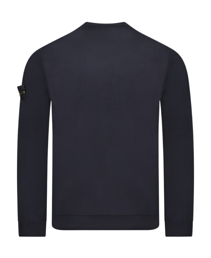 Shop Stone Island Logo Patch Crewneck Jumper In Blue