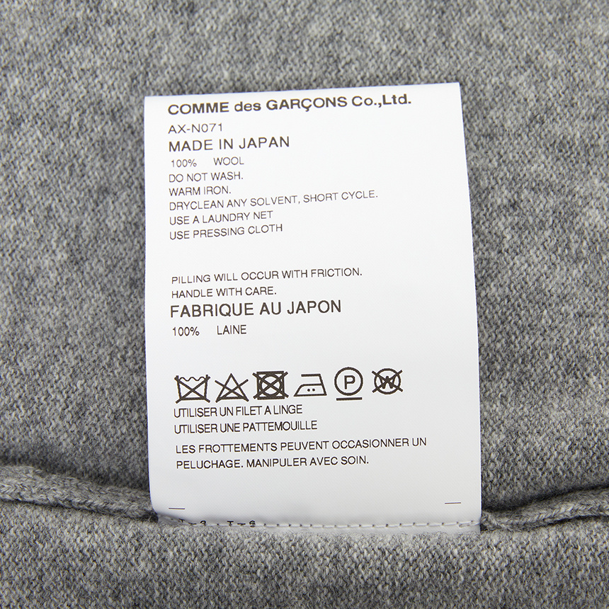 Comme Des Garçons Doublewappen Cardigan In Gray