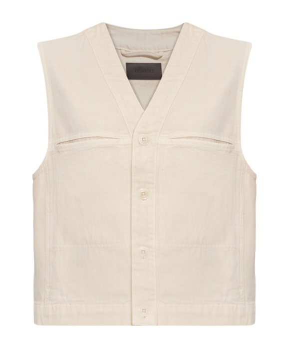 Lemaire Button-fastening Sleeveless Vest In Gray