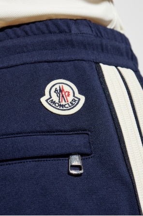 Moncler Striped Track Pants In Navy Blue