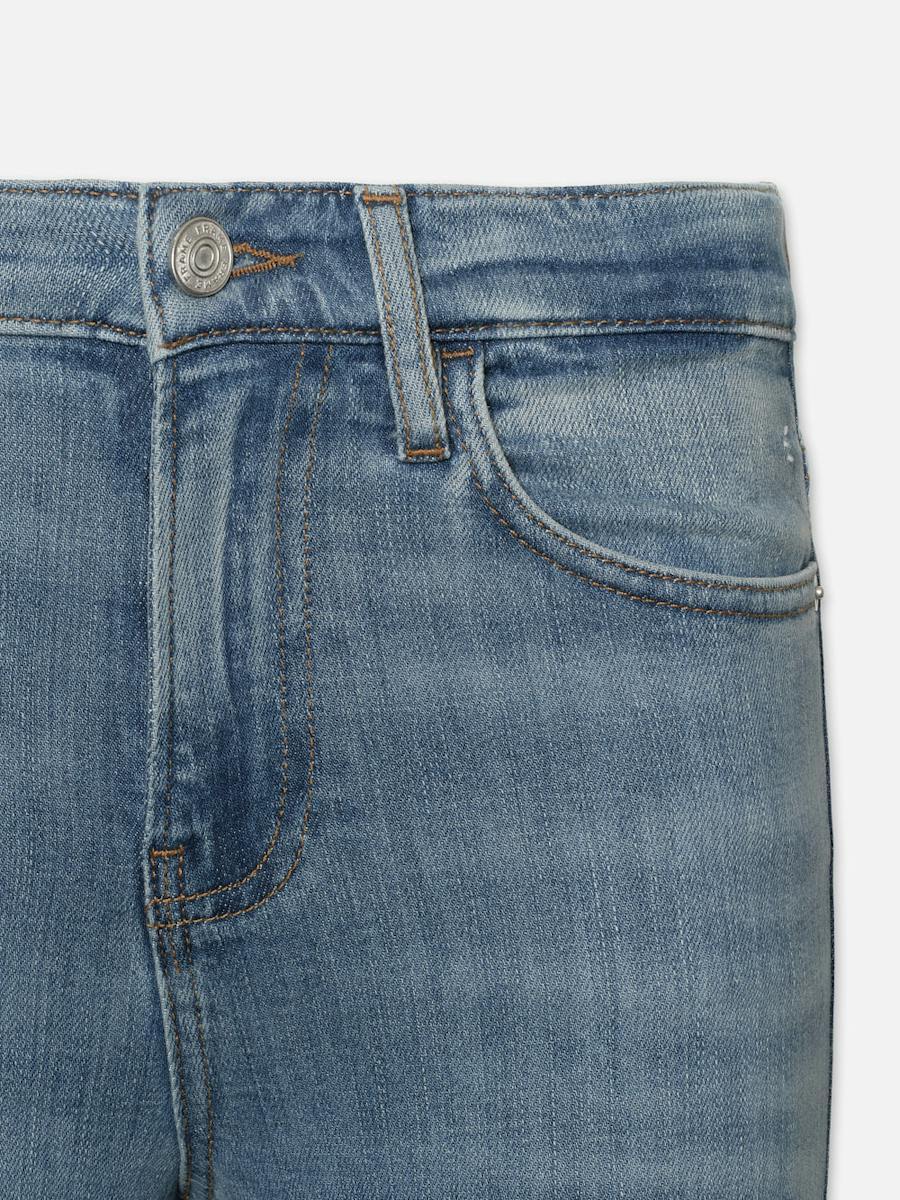 Frame High-rise Straight-leg Jeans In Blue