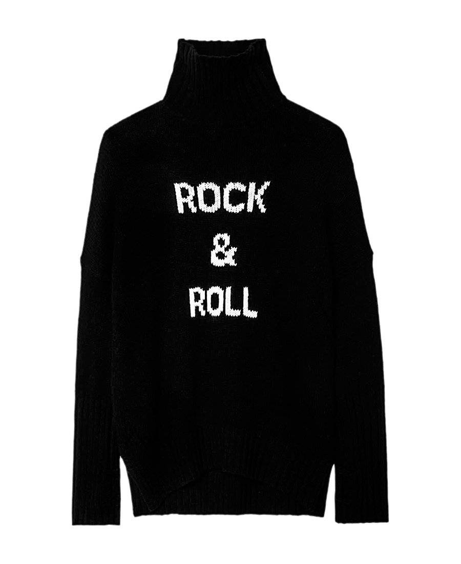 Zadig & Voltaire Womens Noir Alma Turtleneck Oversized Wool Jumper In Black