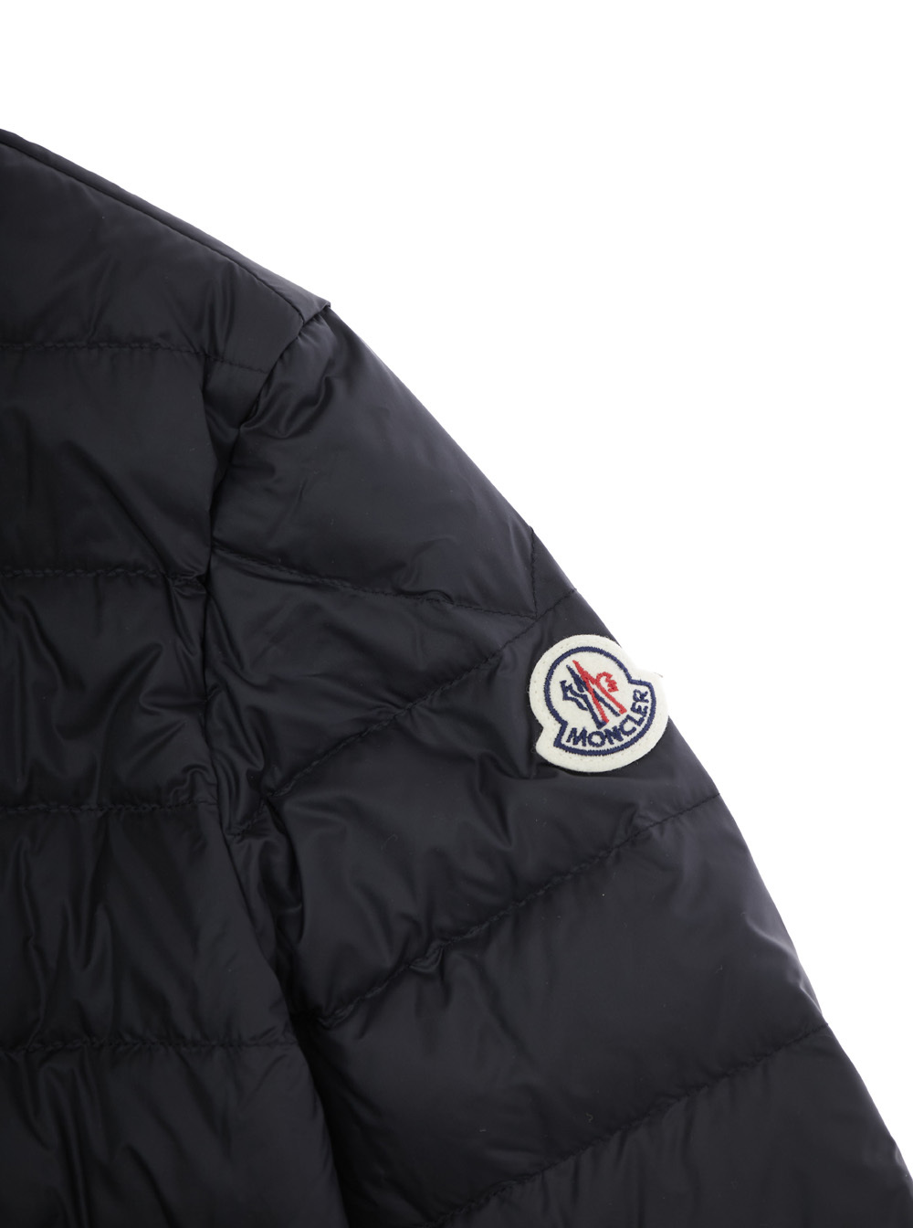 Moncler Long Sleeve Cotton Coat In Black