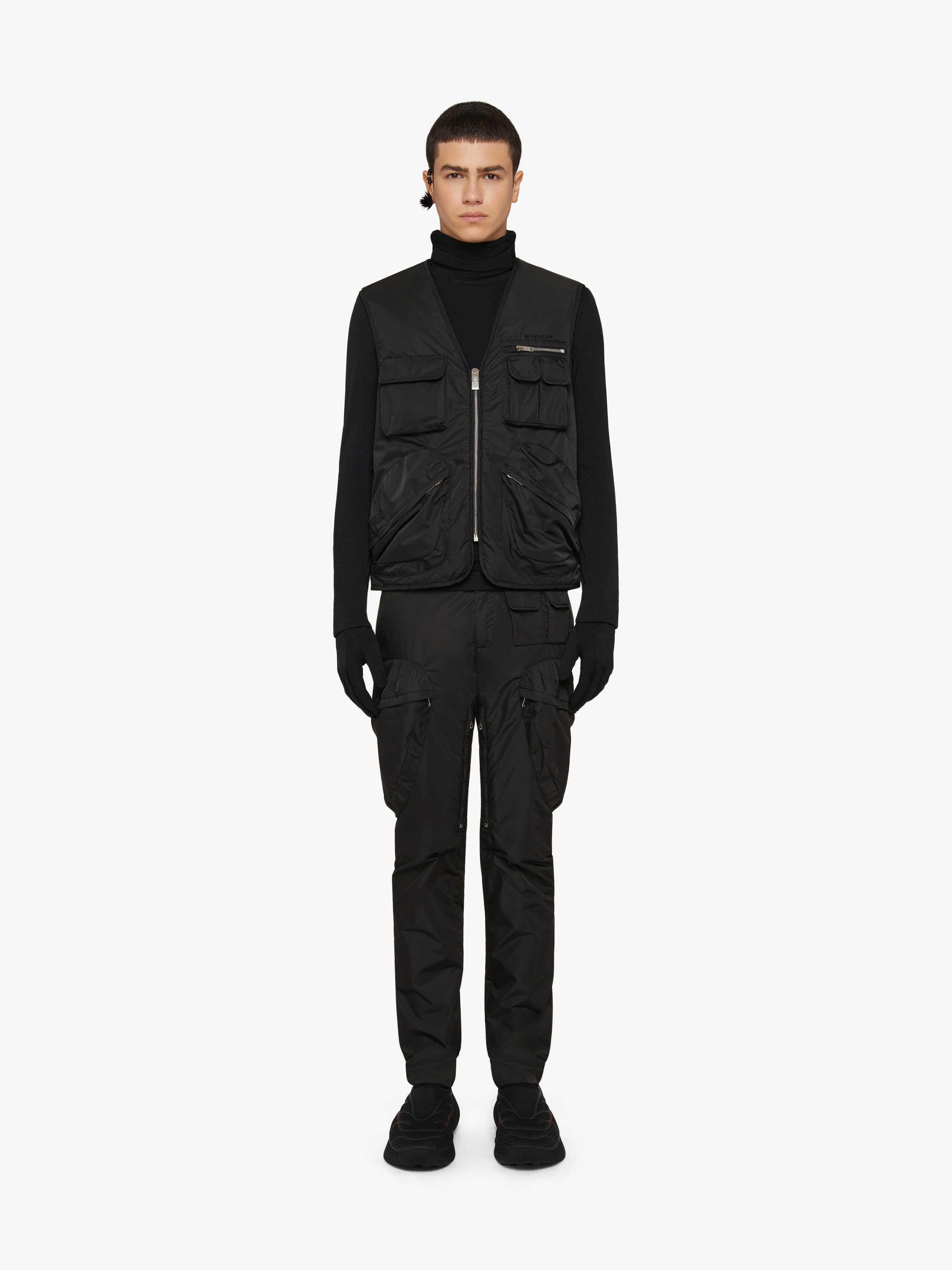 Givenchy Multi-pockets Nylon Vest In Black