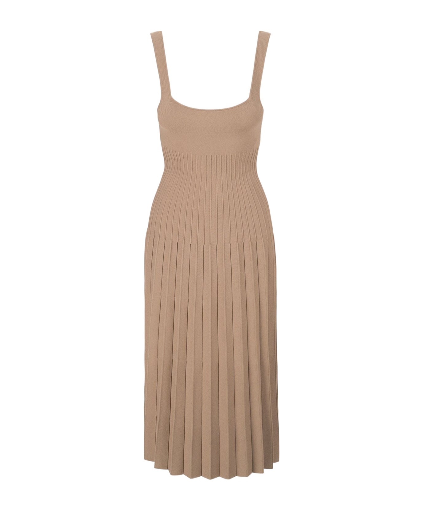 Staud Ellison Midi Dress In Neutral