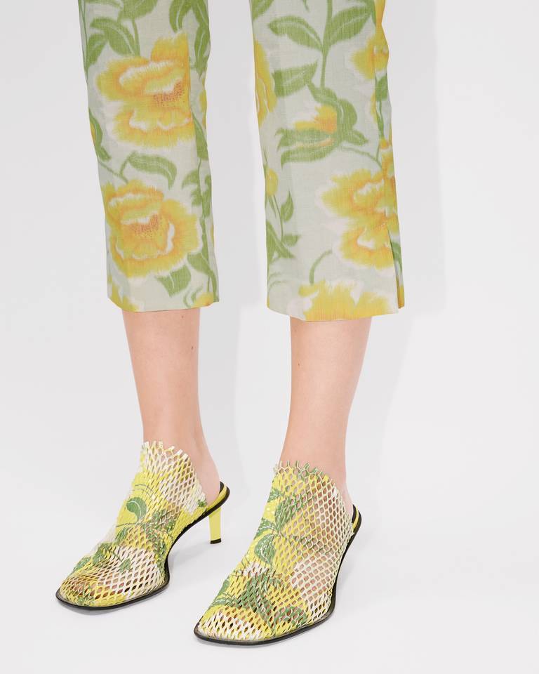 Kenzo Jacquard Cropped Pants Casual Pants In Nude