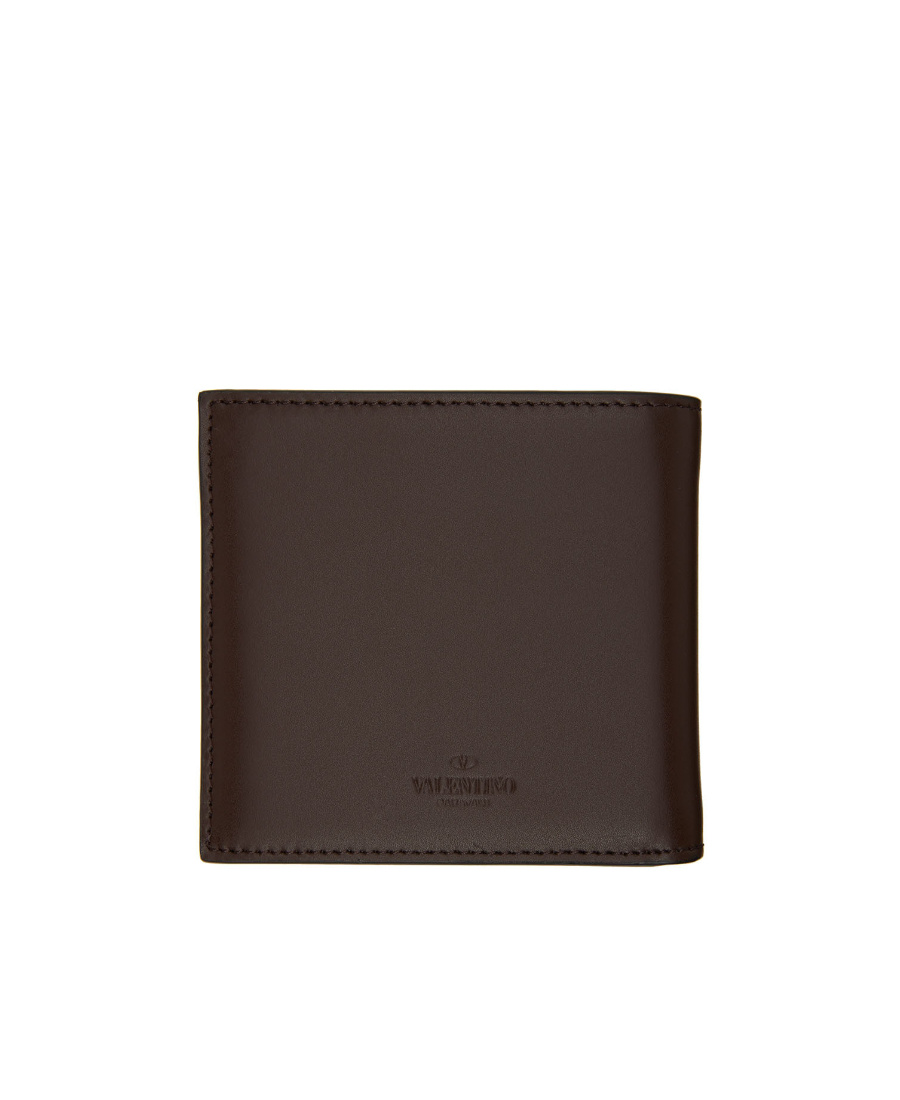 Valentino Logo Printed Wallet In Black