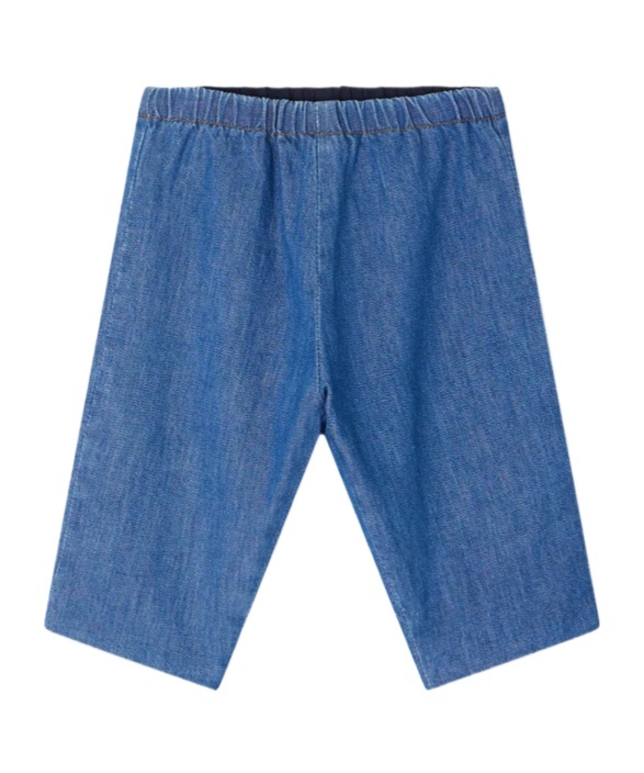 Bonpoint Dandy Elastic-waist Denim Trousers In Blue