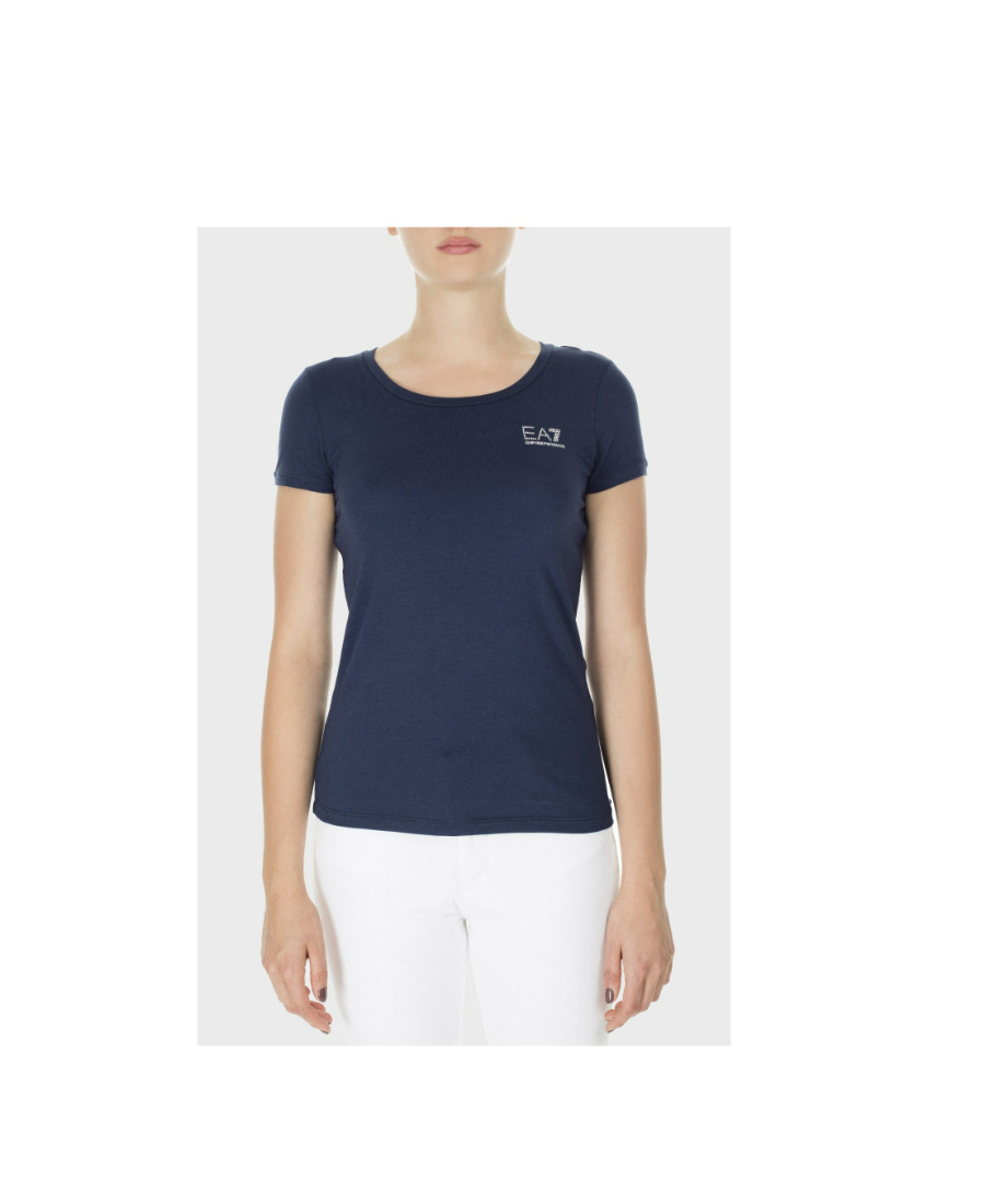 Ea7 Logo T-shirt In Black