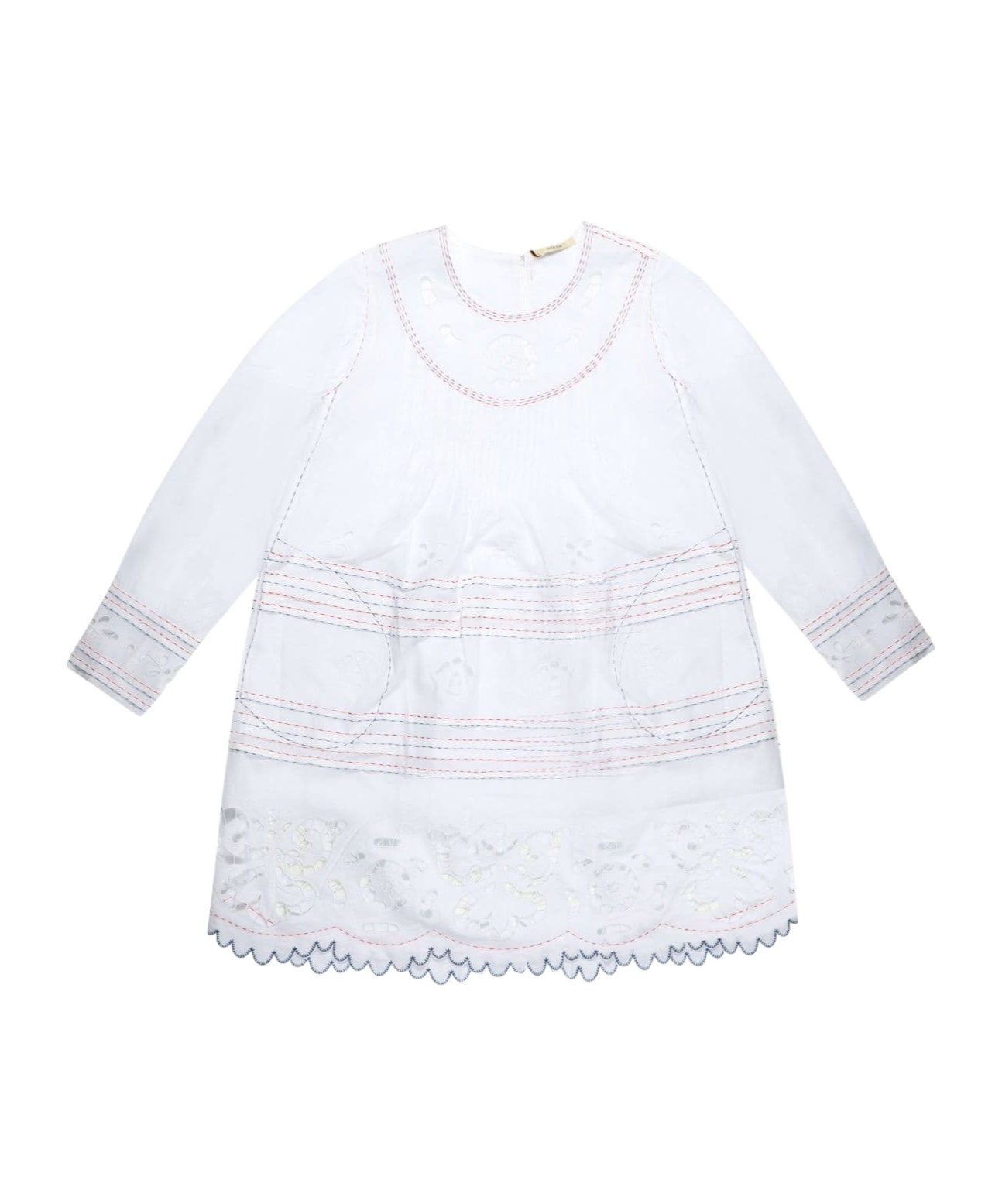 Vita Kin Round Neck Long Sleeve Dress In White