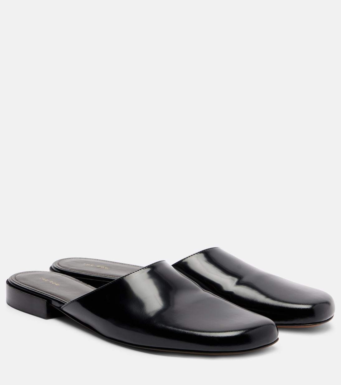 The Row Penelope Leather Pointed Toe Slippers In Multi