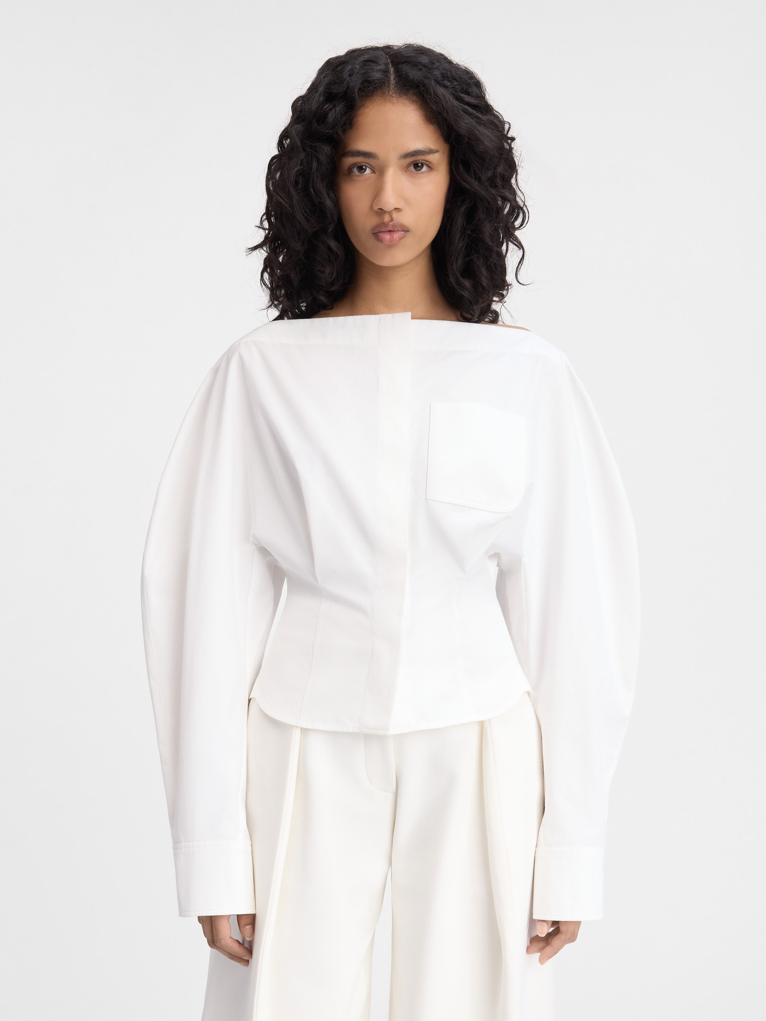 Jacquemus Collar Shirt In White