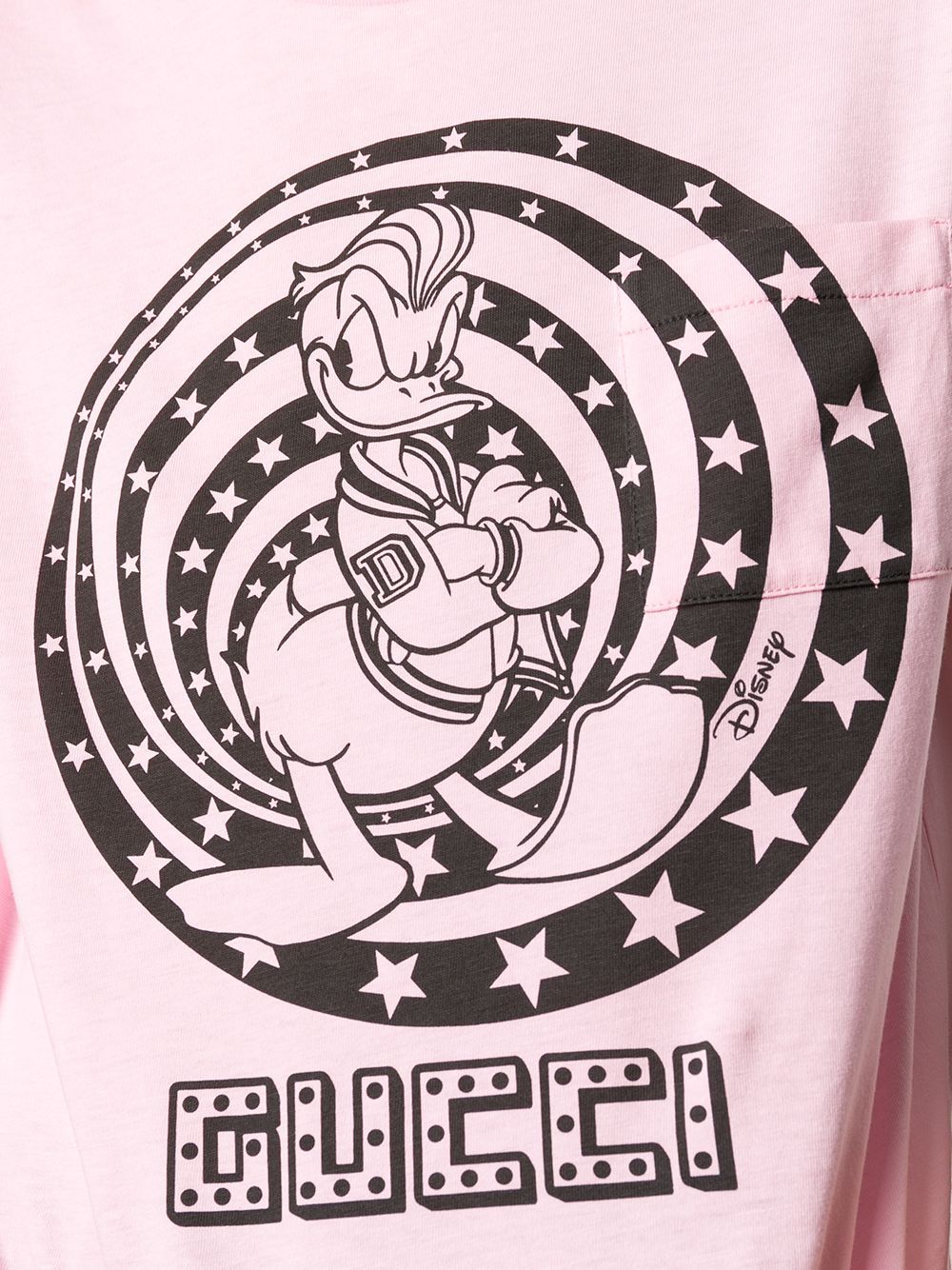 Gucci X Disney Donald Duck Cotton T-shirt In Pink