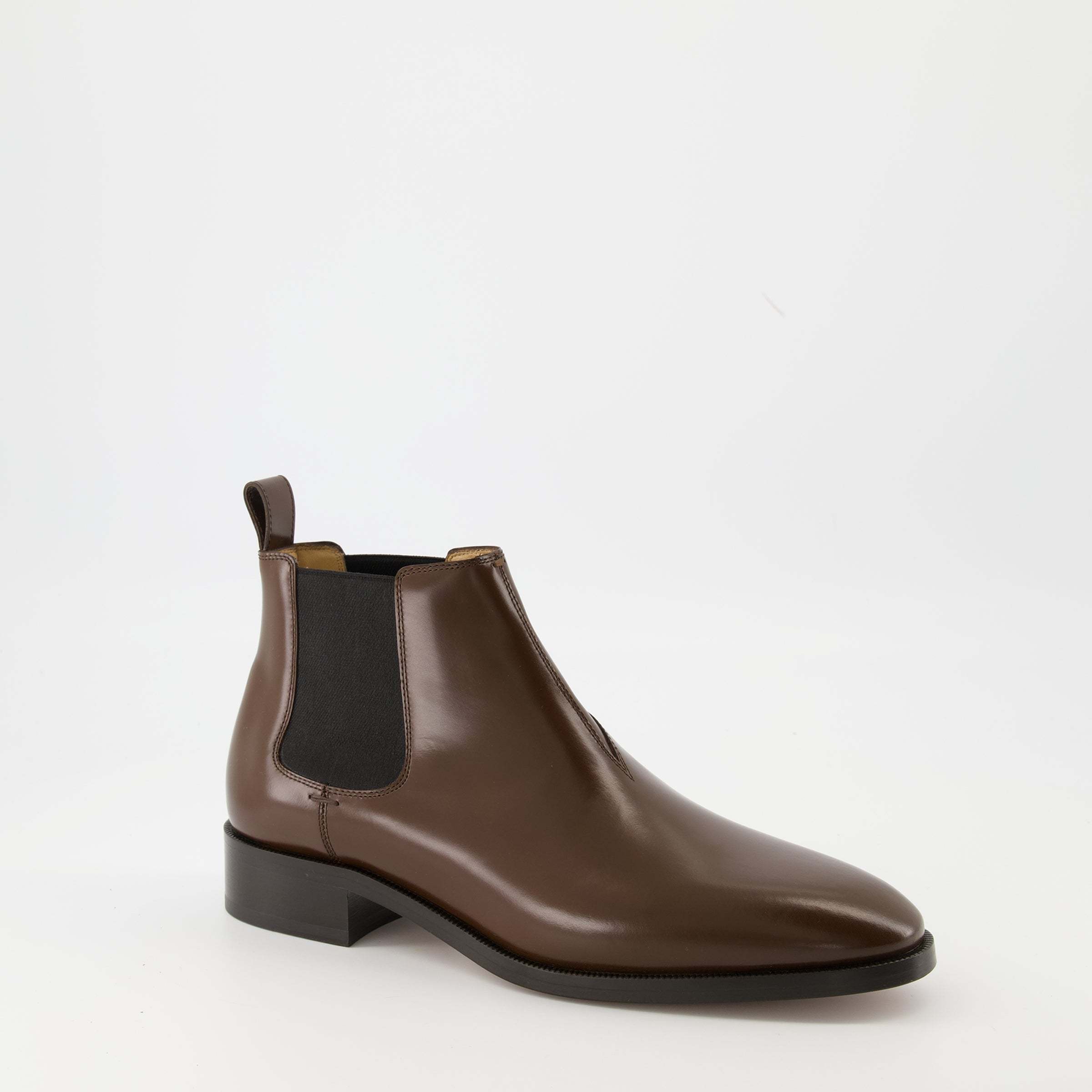 Valentino Round Toe Ankle Boots In Brown