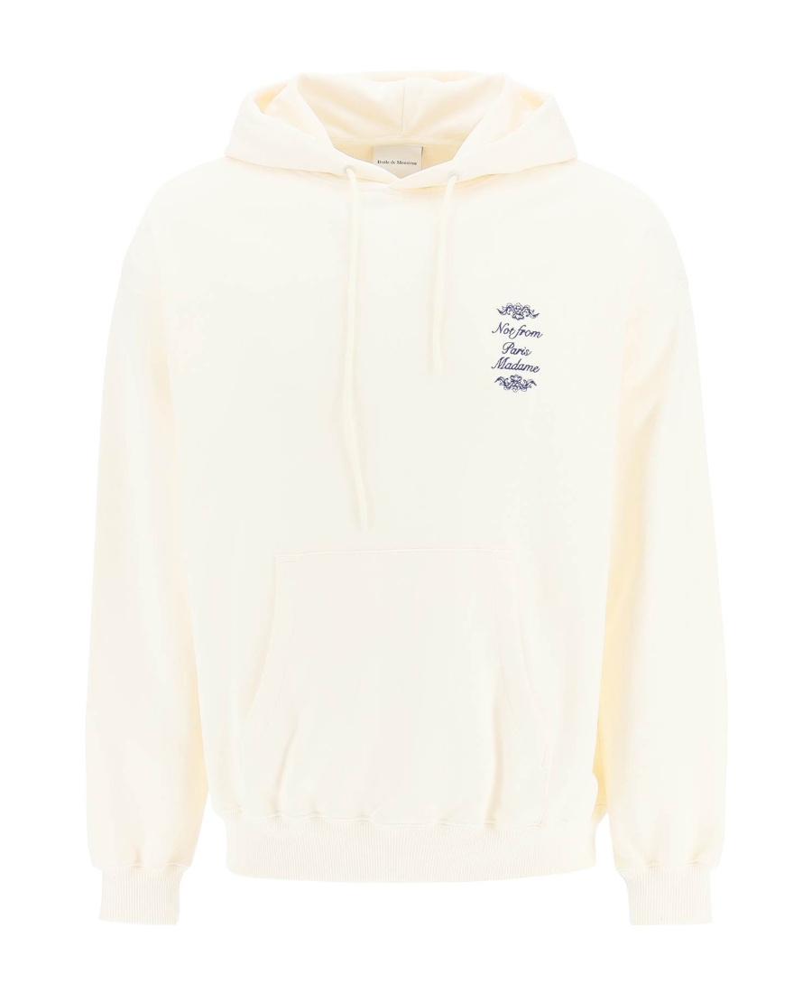 Drôle De Monsieur "not From Paris Madame" Hoodie In White