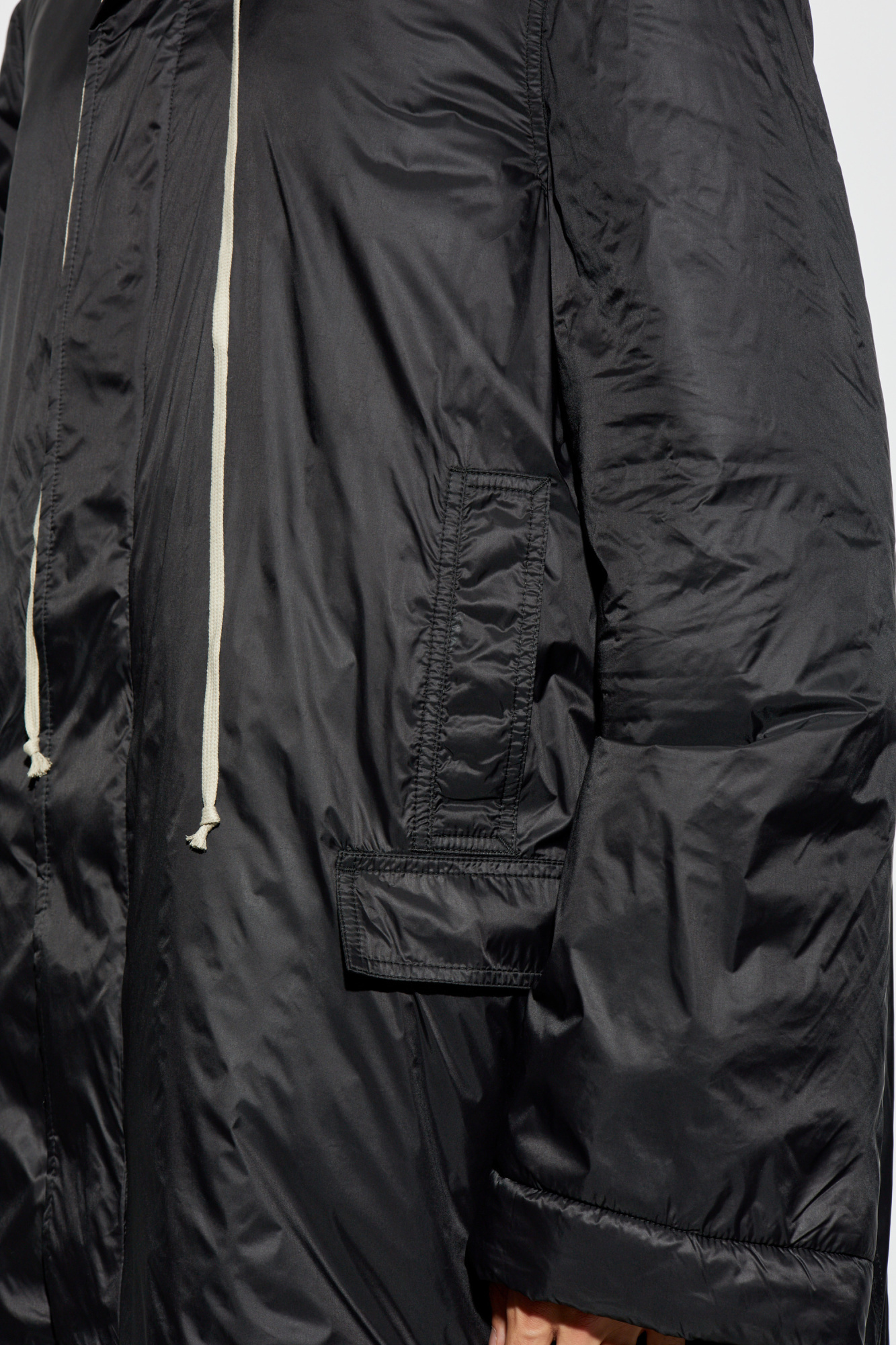 Rick Owens Drkshdw Drkshdw By Rick Owens Mid-length Black Recycled Polyamide Parka In Black