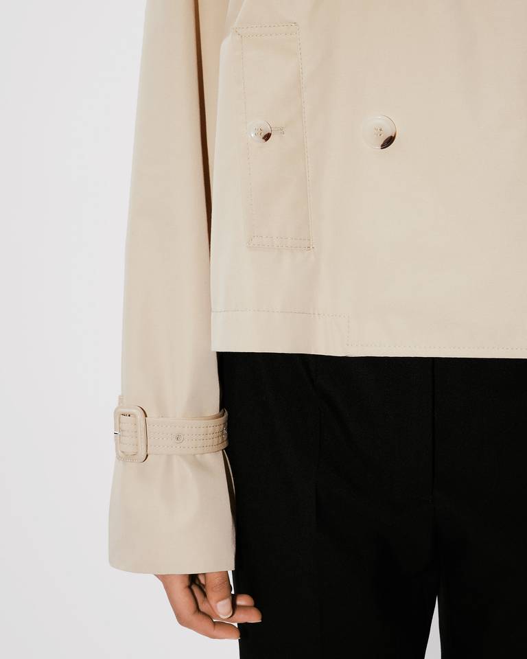 Kenzo Double-breasted Flared-sleeve Jacket In Nude