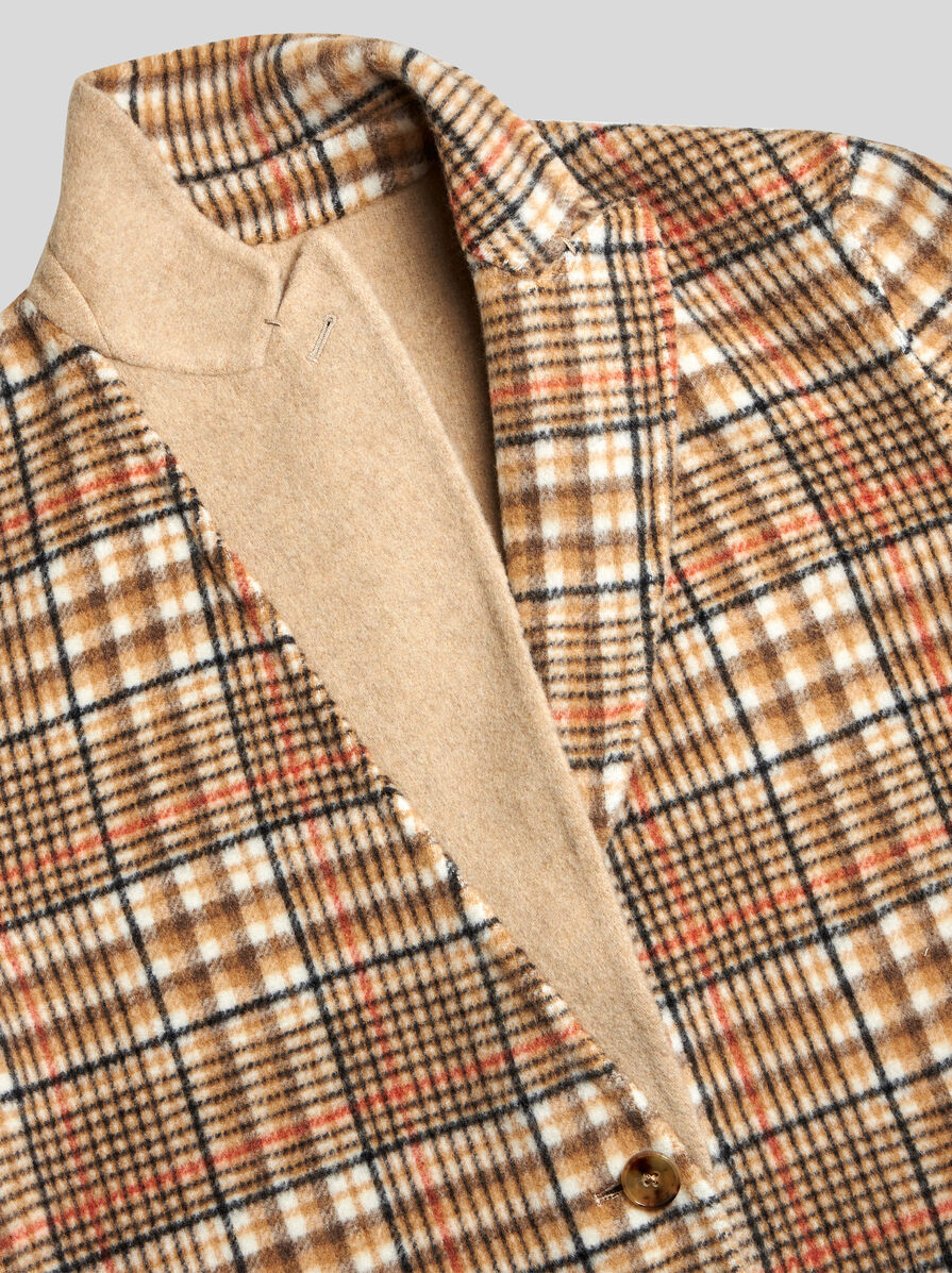 Etro Reversible Single-breasted Coat In Nude
