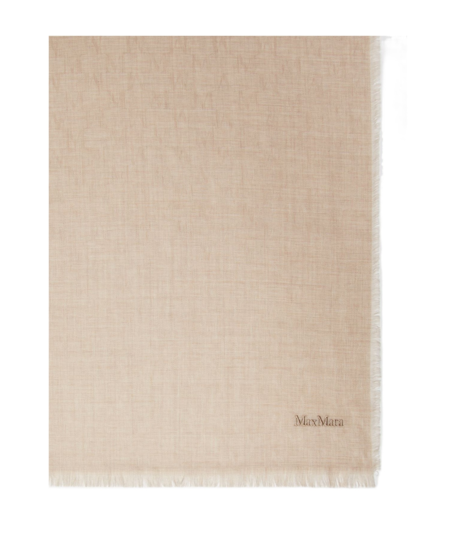Max Mara Logo Shawl In Nude