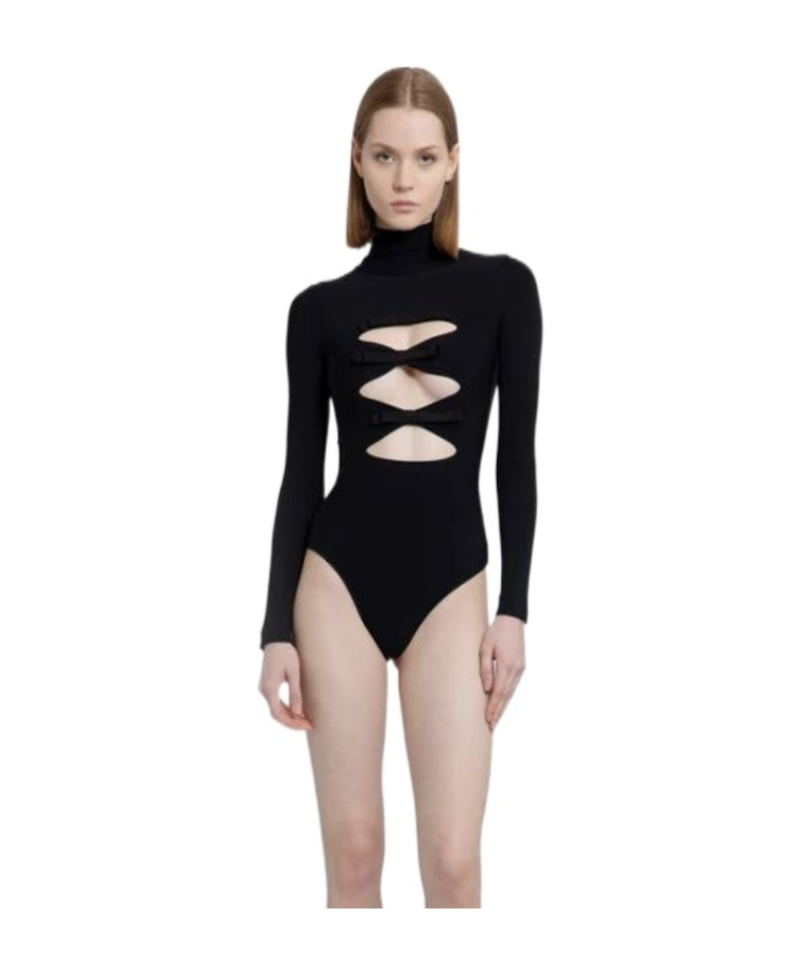 Valentino Long-sleeved Jumpsuit In Black