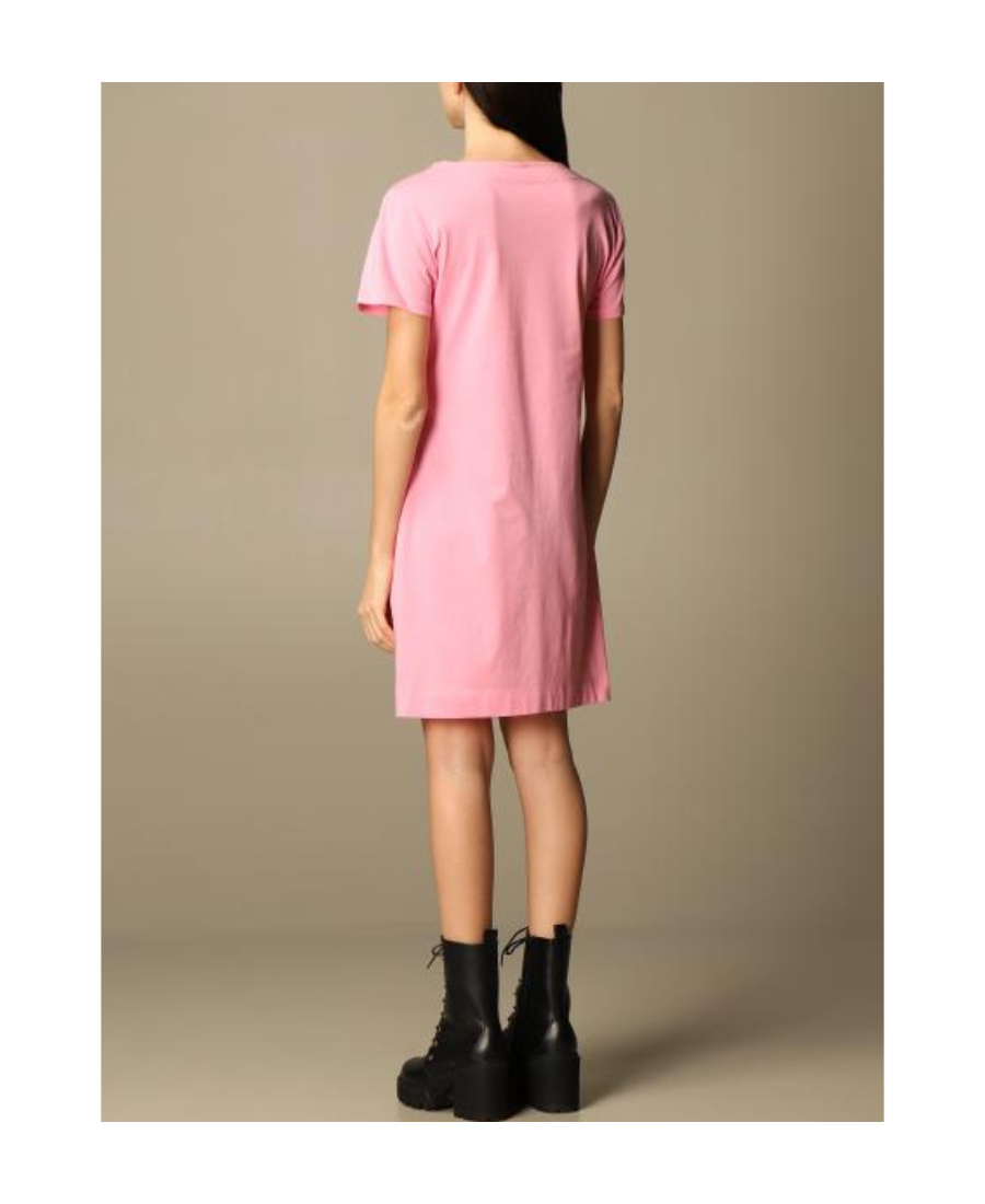 Moschino Heart Print T-shirt Dress In Pink