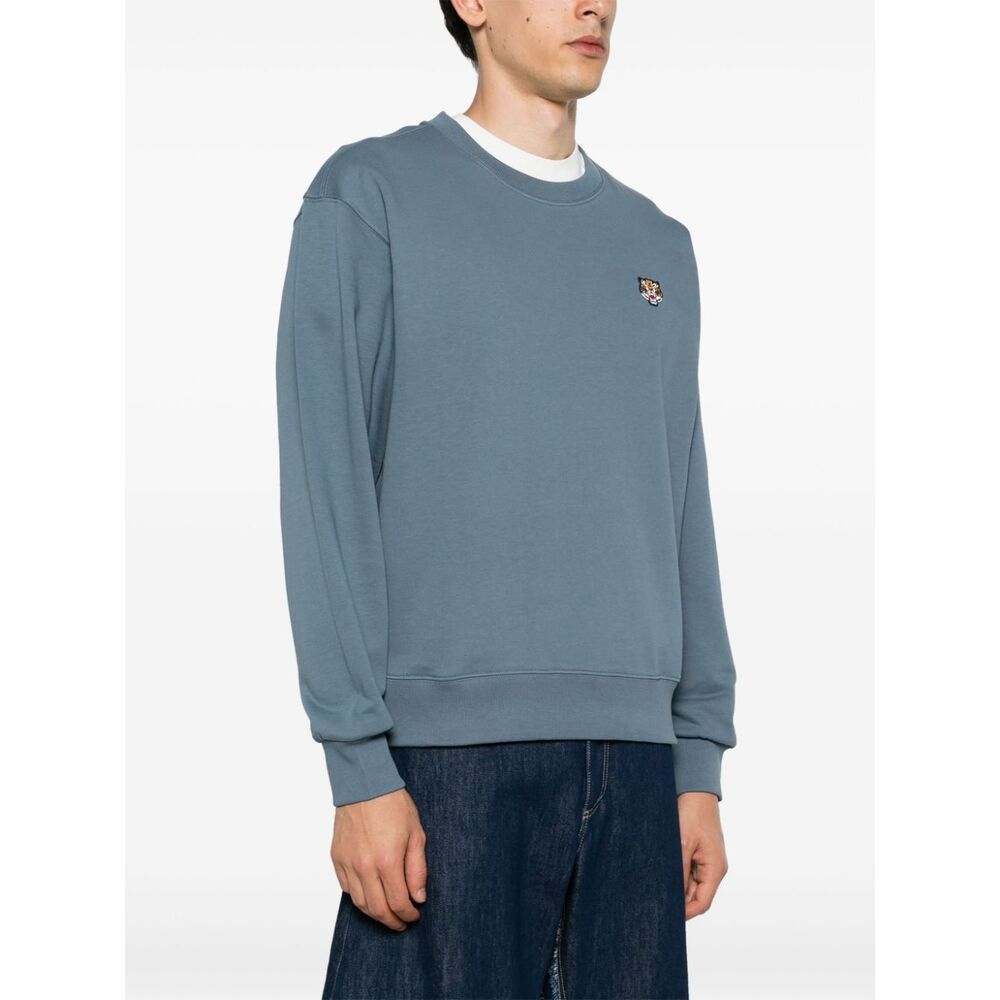 Kenzo 'lucky Tiger' Embroidered Classic Sweatshirt In Blue