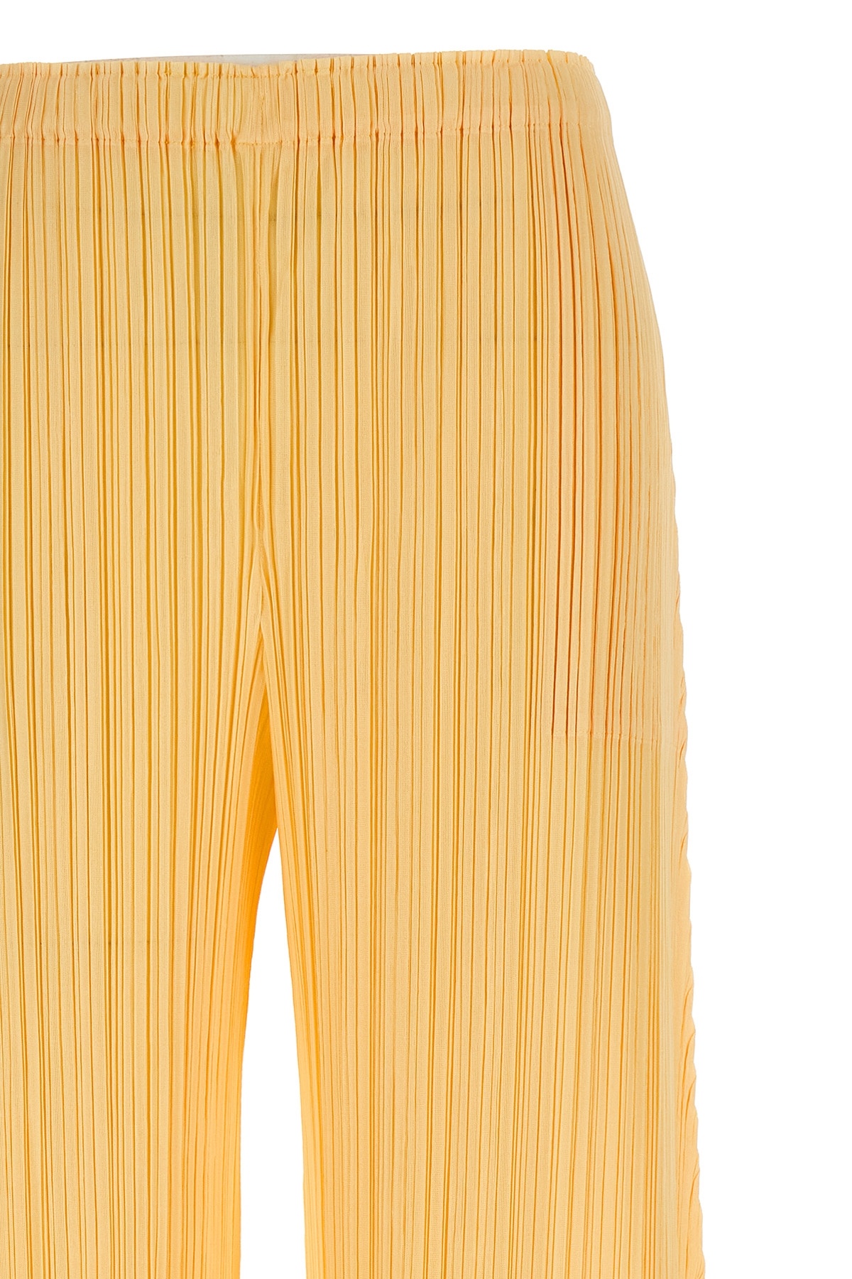 Issey Miyake Pleats Please  'mellow Pleats' Pants In Yellow