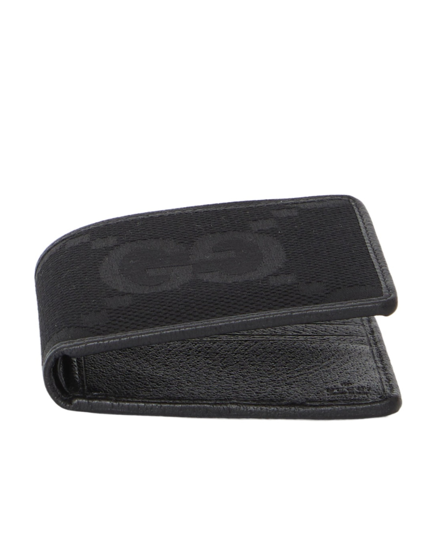 Gucci Gg-canvas Foldover Wallet In Black